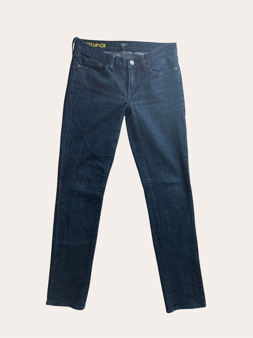 J Crew Toothpick Skinny Jeans Womens Size 28 Dark Wash Blue Stretch Denim